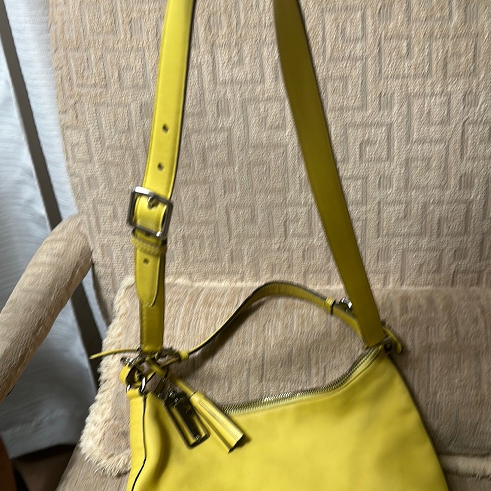 Coach Yellow Leather Shoulder Bag - Picture 4 of 4